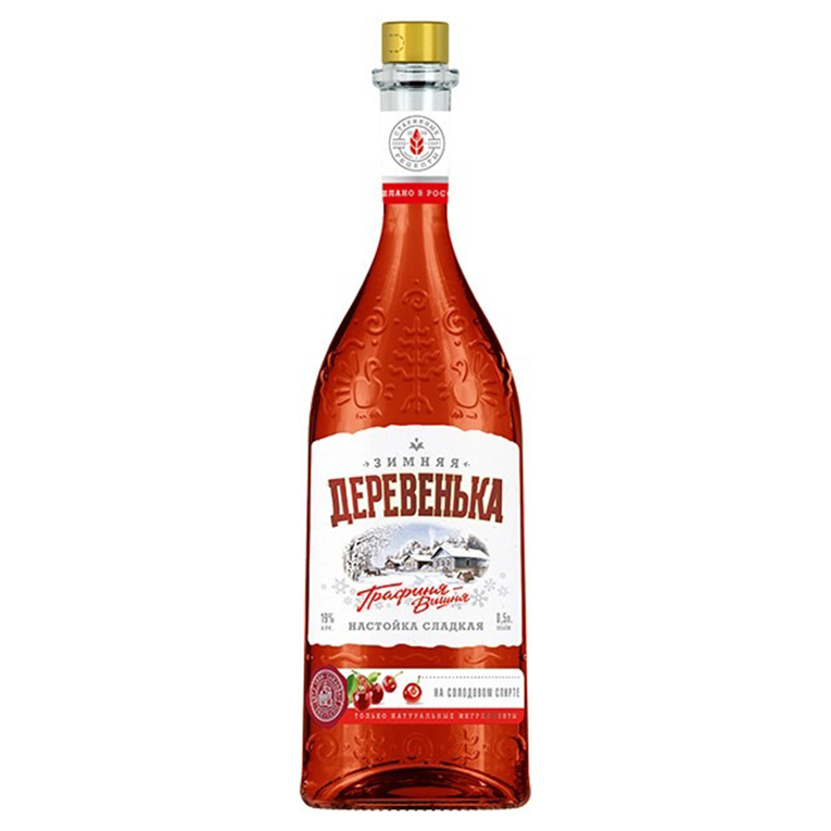 Настойка сладкая Зимняя деревенька графиня вишня 0,5