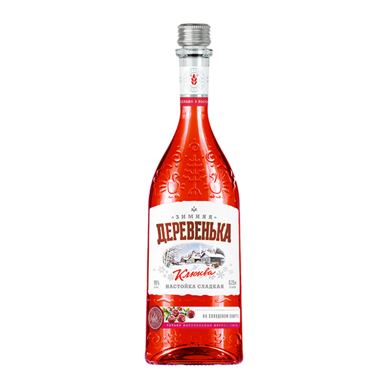 Настойка сладкая Зимняя деревенька клюква 0,5