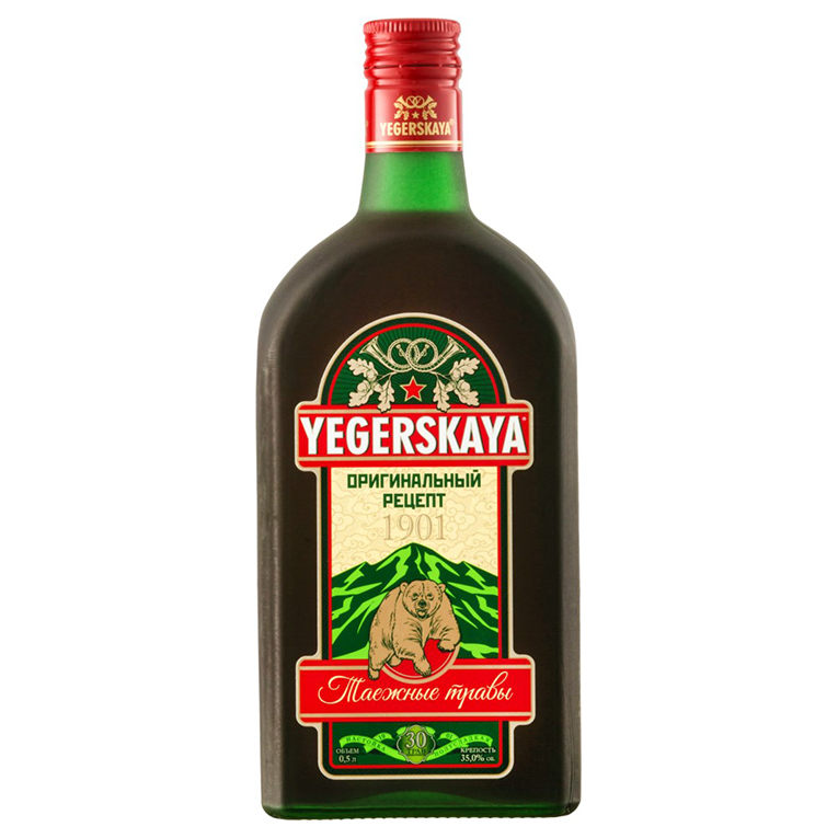 Настойка полусладкая Егерская Таёжные травы 0,5