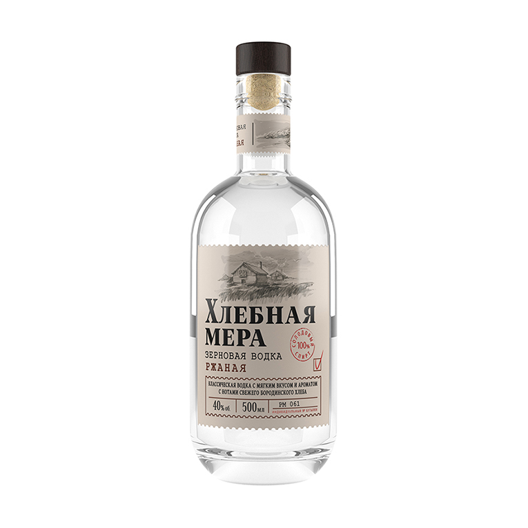 Водка Хлебная Мера Ржаная 0,5